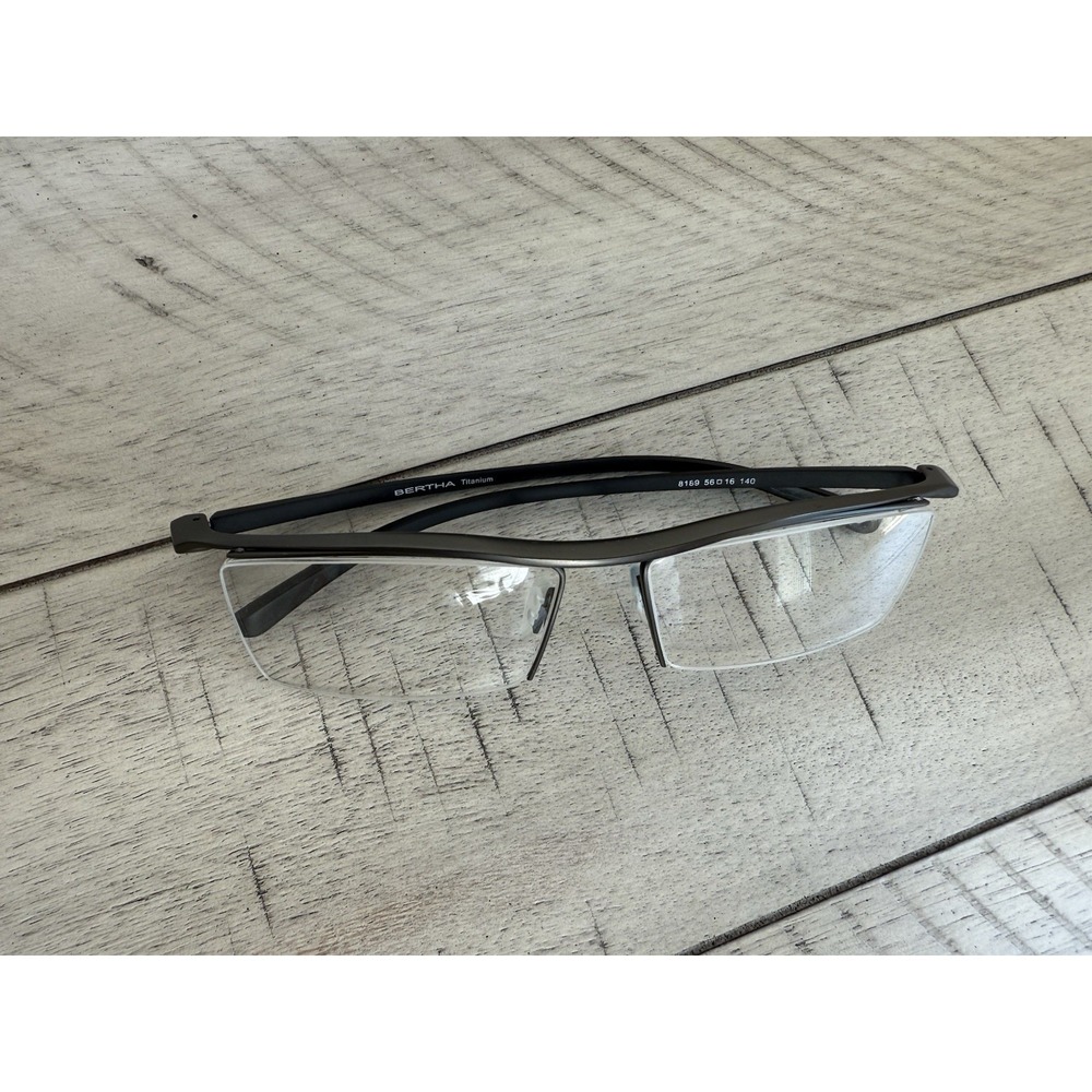 Bertha Titanium Black Unisex Eyeglasses 8189 56mm 16 140